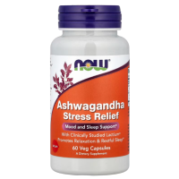 Купить NOW Foods, Ashwagandha Stress Relief, 60 растительных капсул