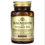 Solgar, магний с витамином B6, magnesium with vitamin B6, 100 таблеток