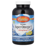 Carlson, Super Omega-3, 180 капсул из рыбного желатина