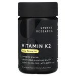 Sports Research, витамин K2, 180 мкг, 60 растительных капсул