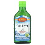 Carlson, Cod Liver Oil, Масло печени трески Омега-3 1100 мг, вкус зеленого яблока, 250 мл