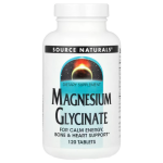 Source Naturals, Magnesium glycinate, Глицинат магния, 120 таблеток