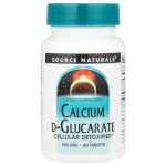 Source Naturals, Calcium D-Glucarate, д-глюкарат кальция, 500 мг, 60 таблеток